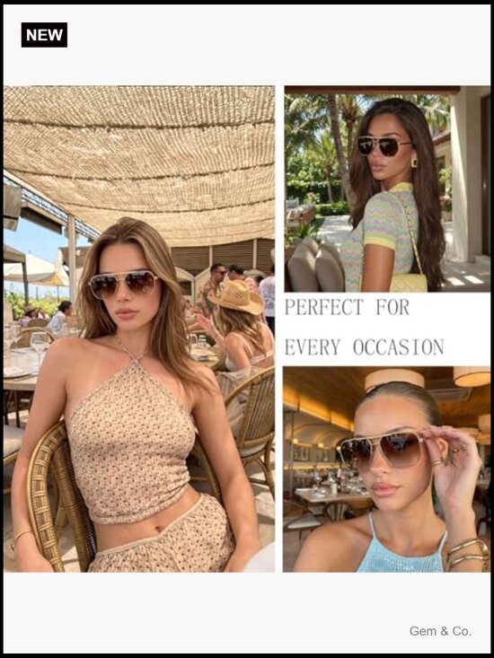 Oversized Aviator Sunglasses - Polarized Unisex Driving Shades main image 6